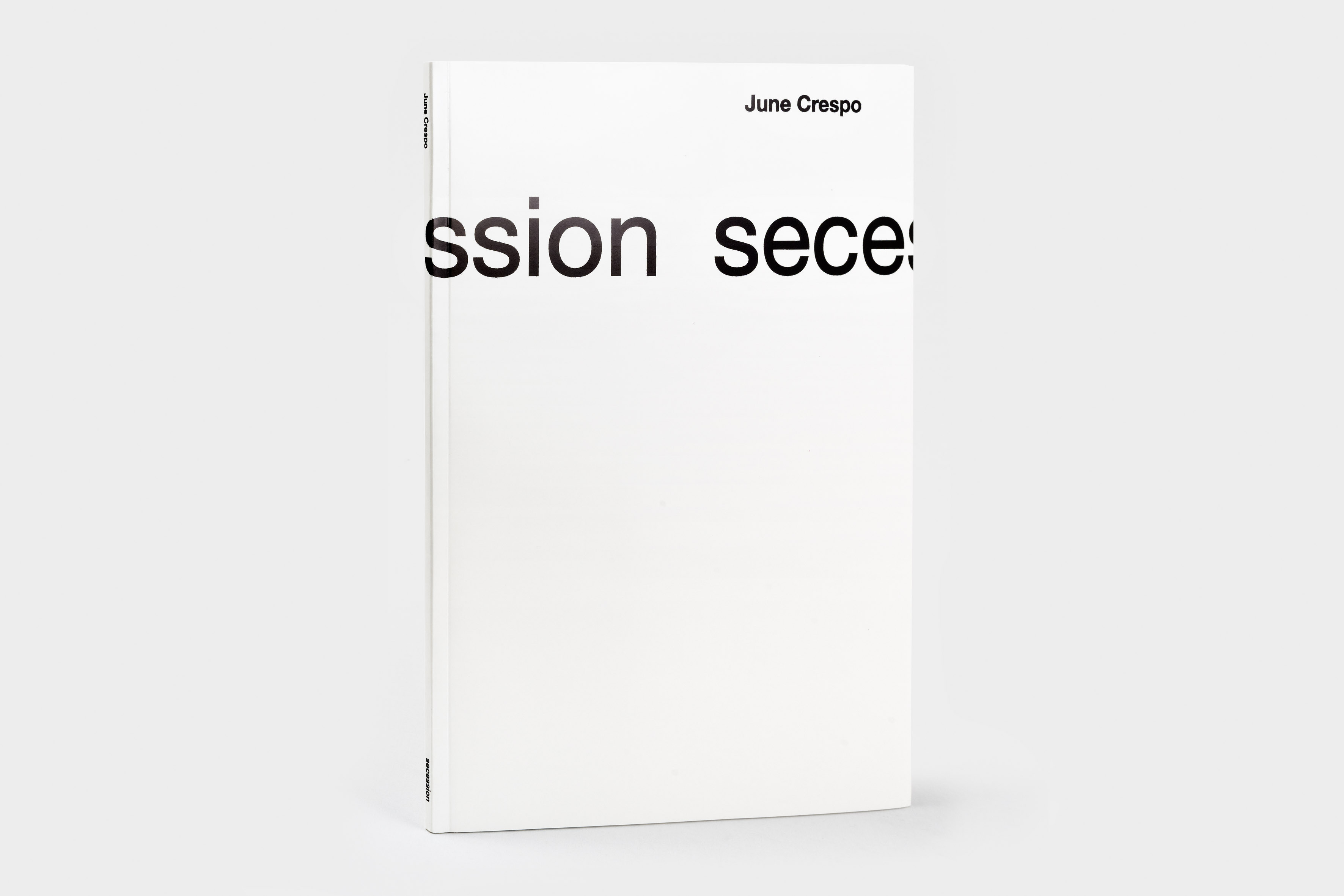Photograph attached to the front cover of June Crespo, published by Secession and Verlag der Buchhandlung Walther und Franz König, Köln (2025). Photograph by Iris Ranzinger