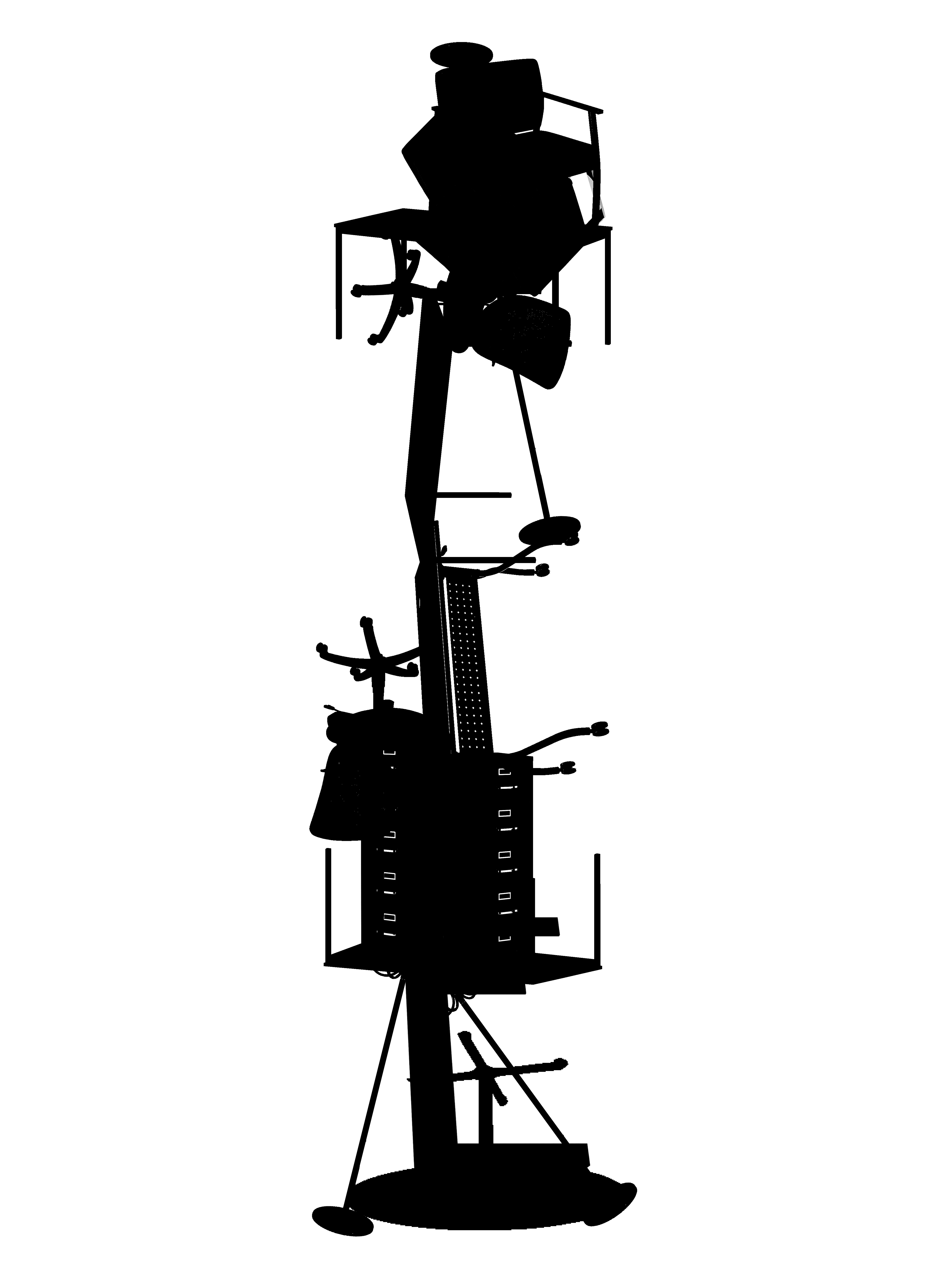 Furniture stack for Amy Ching-Yan Lan's exhibition *83% Perfect*, Goldfarb Gallery, Toronto